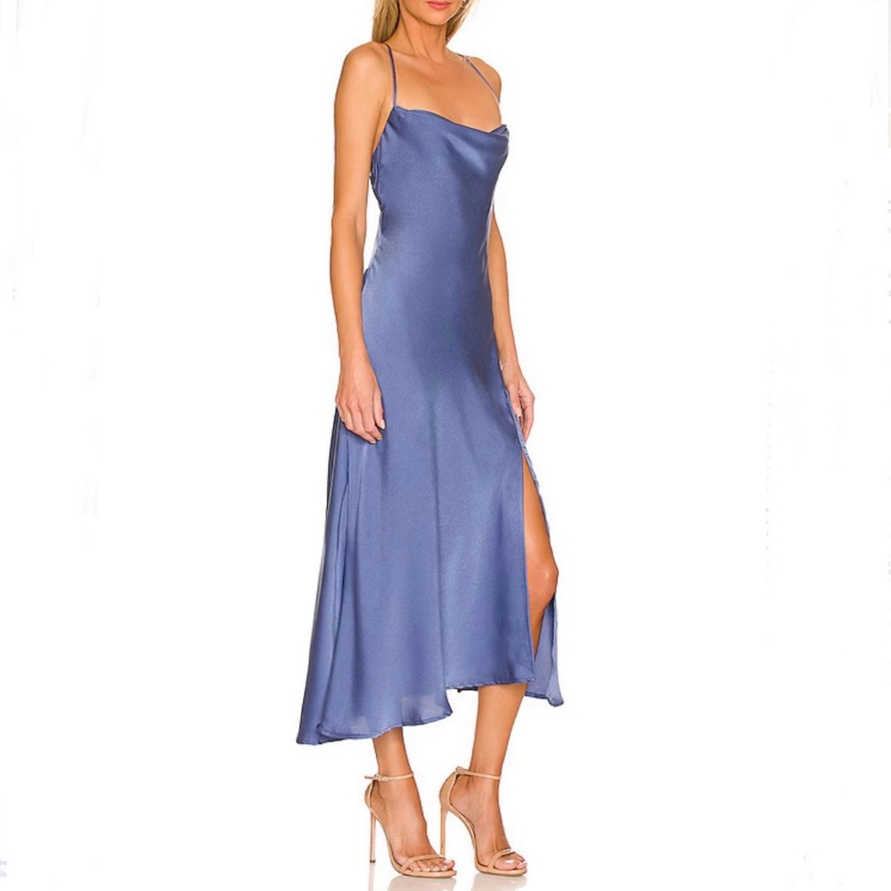 ASTR THE LABEL Gaia dress in denim blue